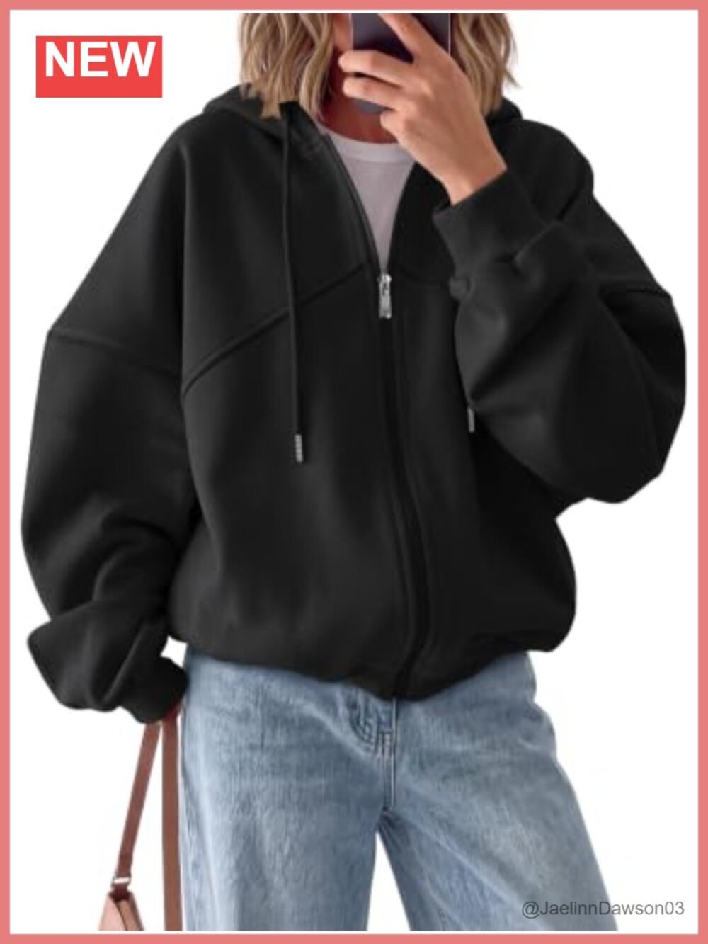 Women's Fleece Full Zip Hoodie Oversized Sweatshirt with Pockets